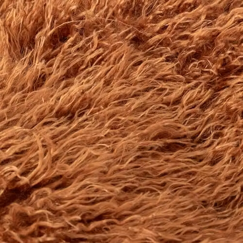 Furn Rowan Faux Fur and Velvet Decorative Cushion, Orange, W/D/H: 50 x 50 x 5 cm – 3