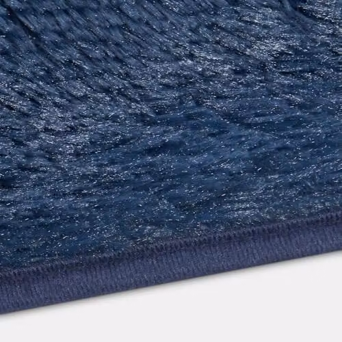 OHS Soft Fluffy Modern Runner Rug, Navy Blue, W/D/H: 60 x 150 x 1 cm – 4