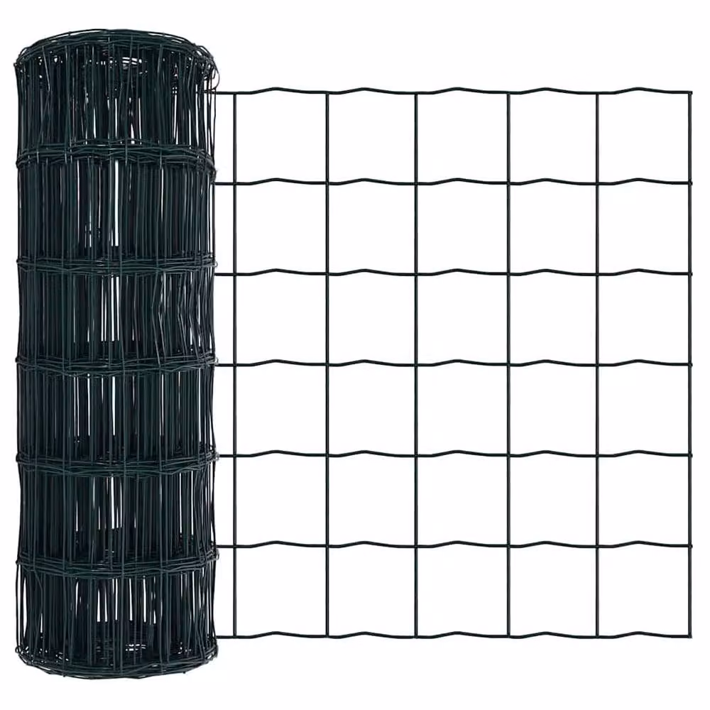 Berkfield Home Euro Fence in Green Galvanised Steel with 13 Spike Posts, 0.8 x 25 m – 5