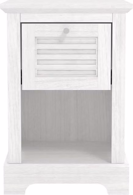 FORGEVIO Classic 1 Drawer Lamp Table in White
