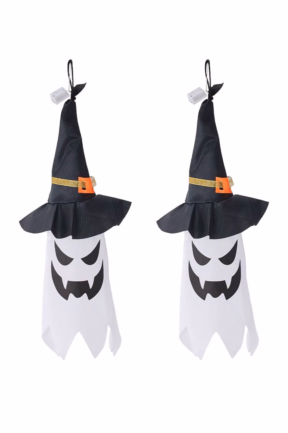 Living and Home 2-Piece Halloween Ghost and Witch Hat Decorations with LED Lights in Black – 4