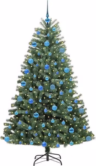 Berkfield Home Realistic Artificial Hinged Christmas Tree, Green, Height: 180 cm – 1
