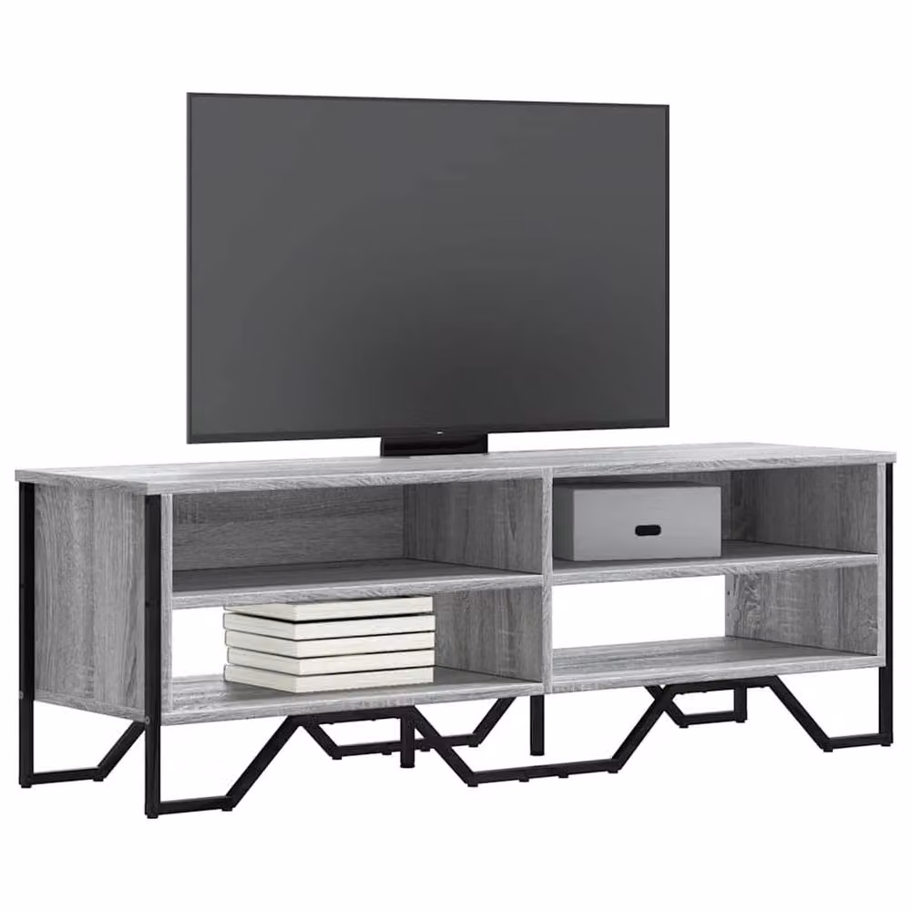 Berkfield Home Grey Sonoma TV Cabinet in Engineered Wood W/D/H: 122 x 34 x 41 cm – 2