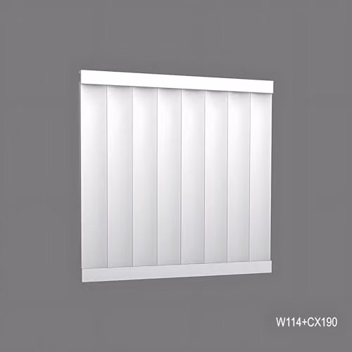Orac Decor W114F Modern Valley XL 3D Wall Panel, White, 2 m – 2