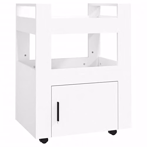vidaXL Kitchen Trolley in White, W/D/H: 60 x 45 x 80 cm