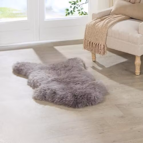 Simply Sheepskin Grey Genuine Wool Sheepskin Rug, W: 90 cm, D: 60 cm – 2