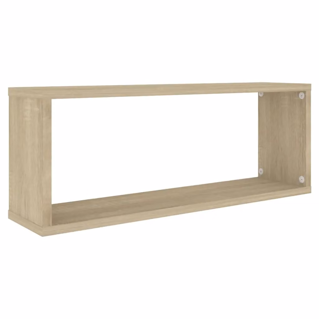 Berkfield Home Wall Mounted Cube Shelf Set of 6 in Sonoma Oak Brown, W: 60 cm, D: 23 cm, H: 15 cm – 2