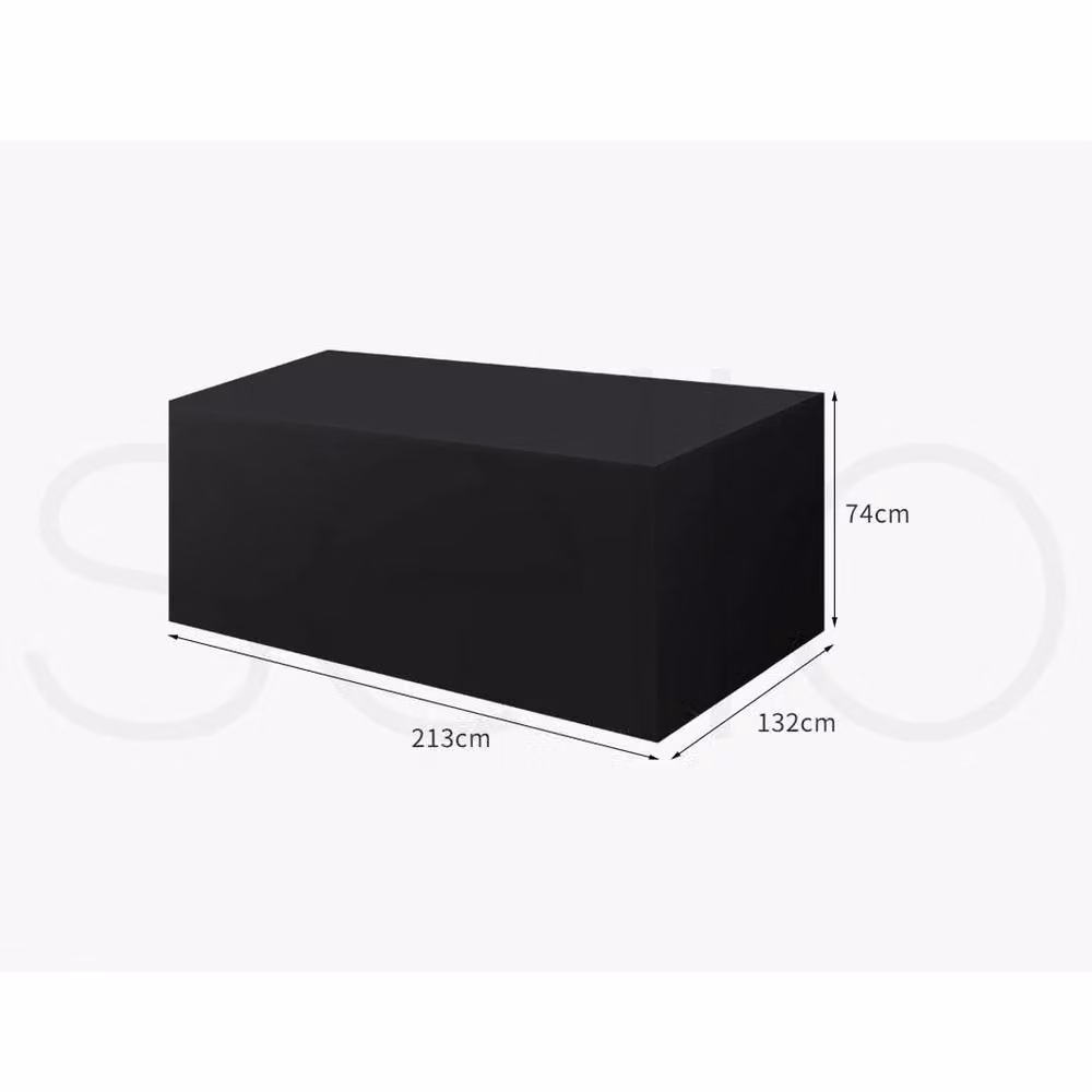 Kelvenix Black Polyester Outdoor Garden Furniture Cover, W/D/H: 213 x 132 x 74 cm – 2