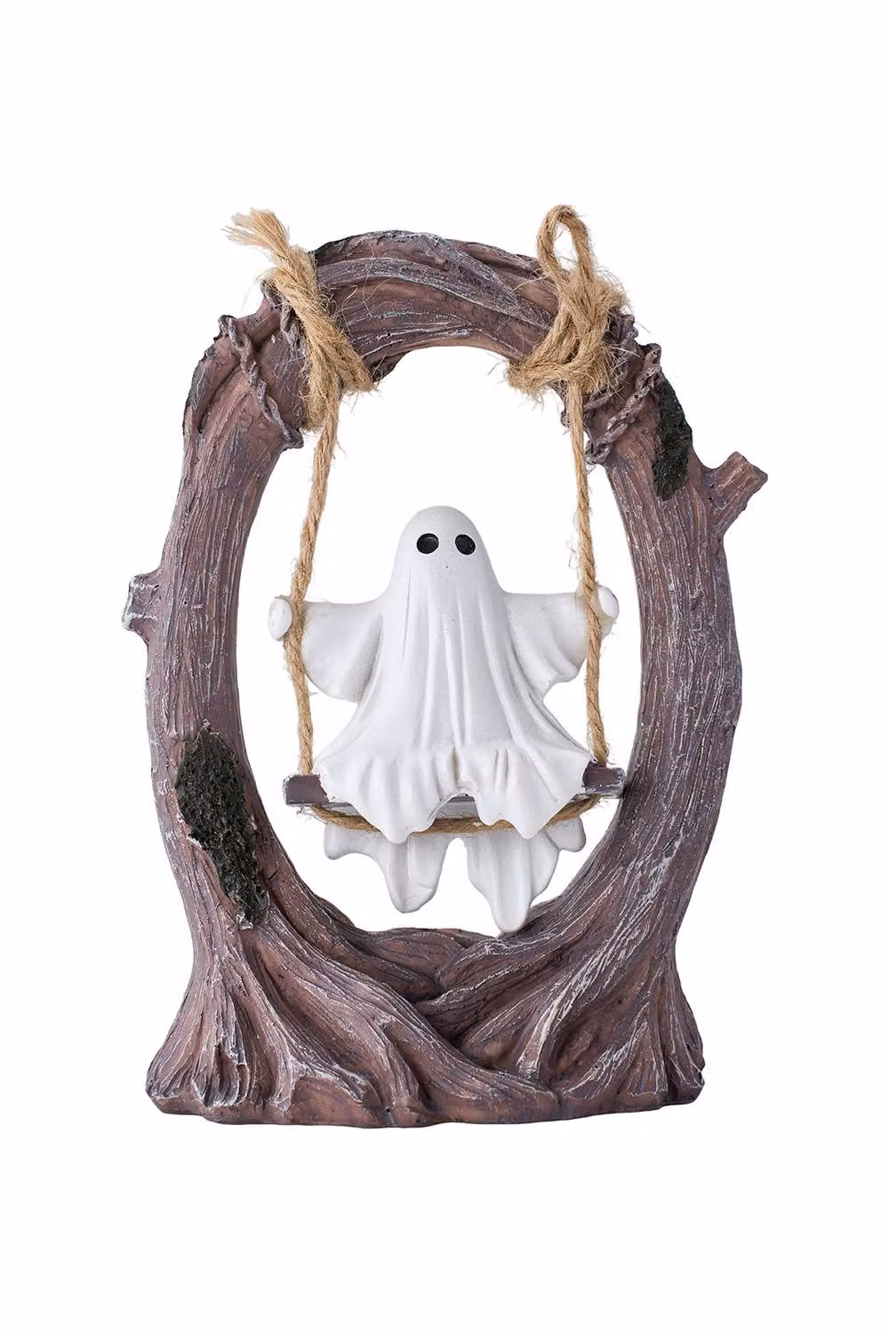 ExtraStar Halloween Ghost on Tree Swing Tabletop Figurine in White and Multicolour – 2