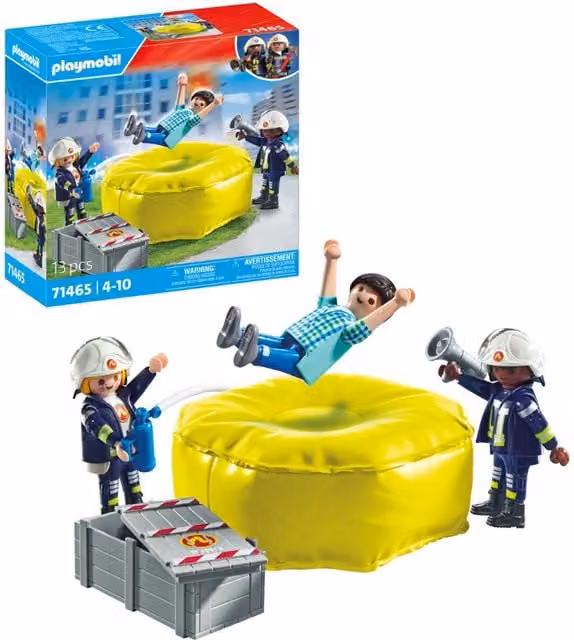 Playmobil Firefighter with Air Pillow in Red