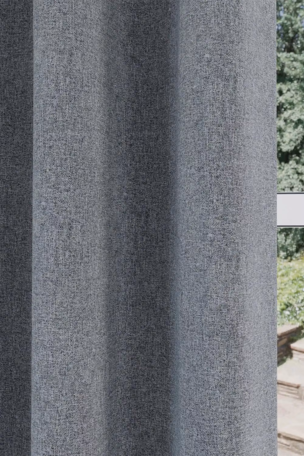 Enhanced Living Dallas Grey Linen Look Pencil Pleat Blackout Thermal Curtains, Pair, Width: 229 cm, Drop: 183 cm – 2