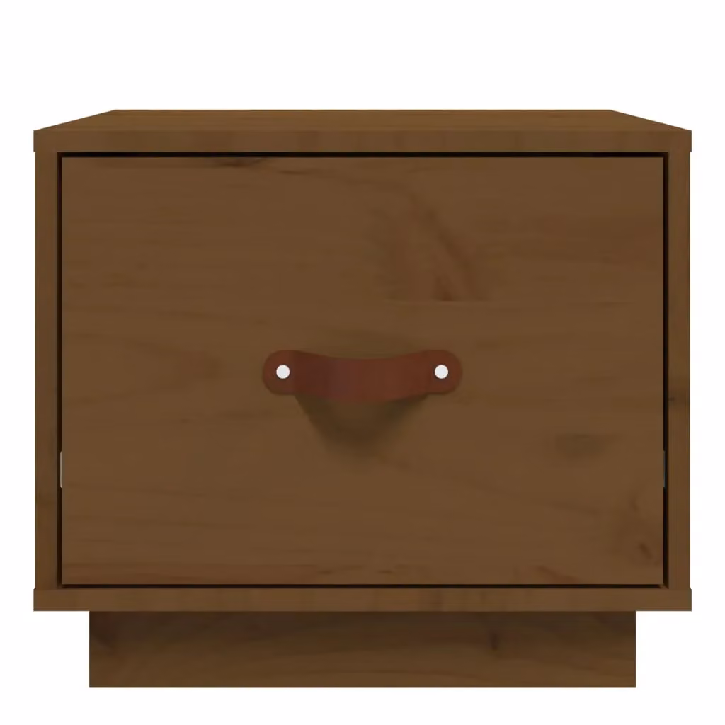Berkfield Home Set of 2 Rustic Solid Wood Pine Bedside Cabinets, Honey Brown, W/D/H: 40 x 34 x 35 cm – 4