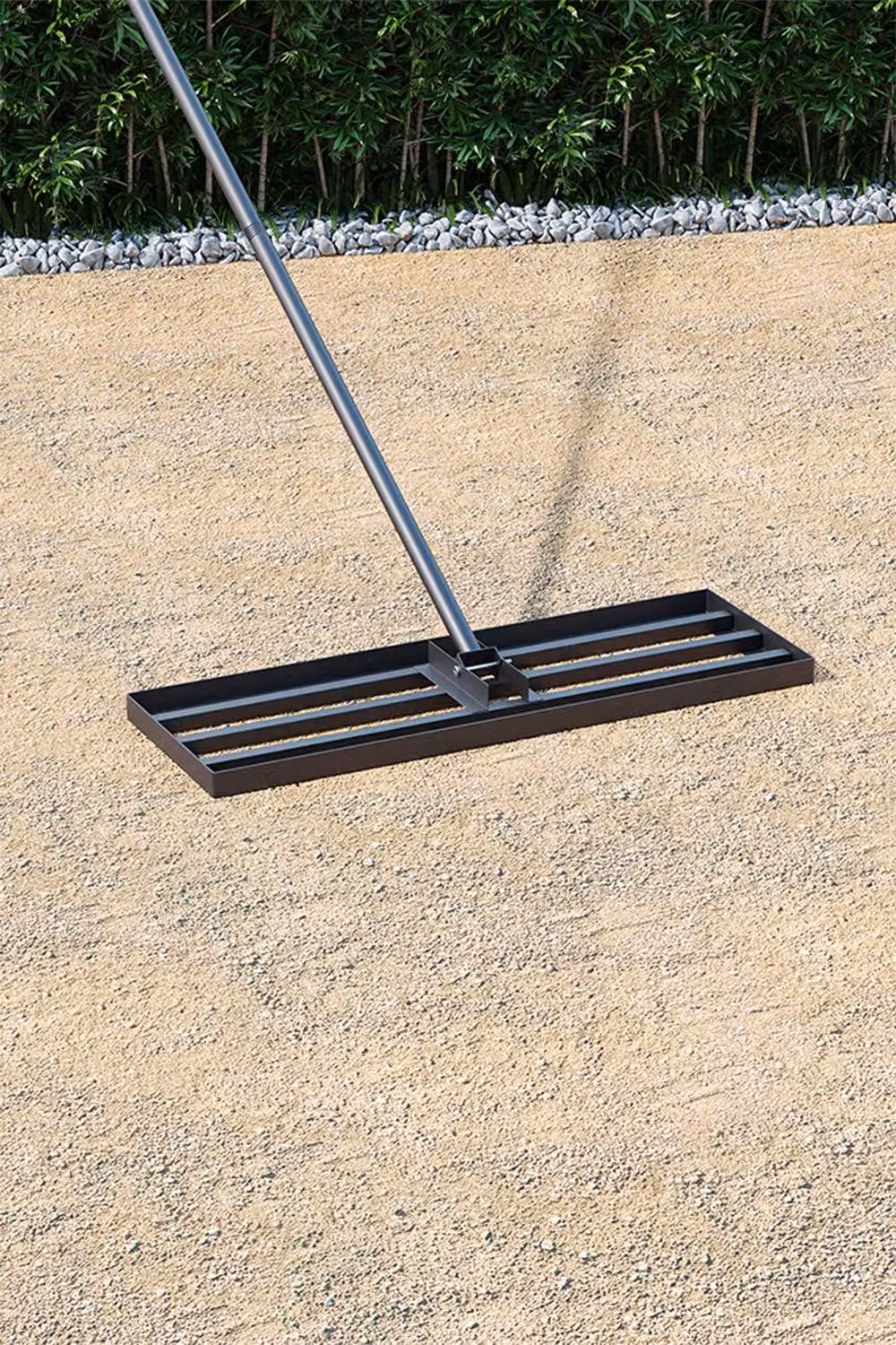 Living and Home Lawn Levelling Rake with 213 cm Stainless Steel Handle in Black – 2