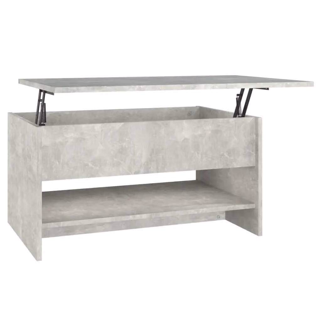 Berkfield Home Modern Rectangular Coffee Table in Grey Composite Wood, W: 80 cm, D: 50 cm, H: 40 cm – 2