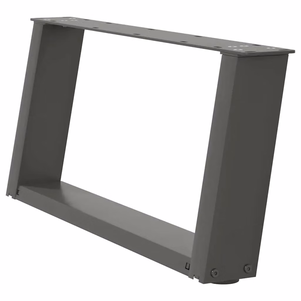 Berkfield Home U-Shaped Coffee Table Legs, 2 Piece Anthracite Black Steel Set, Height: 70 cm, Width: 30.5 cm, Depth: 30.5 cm – 2