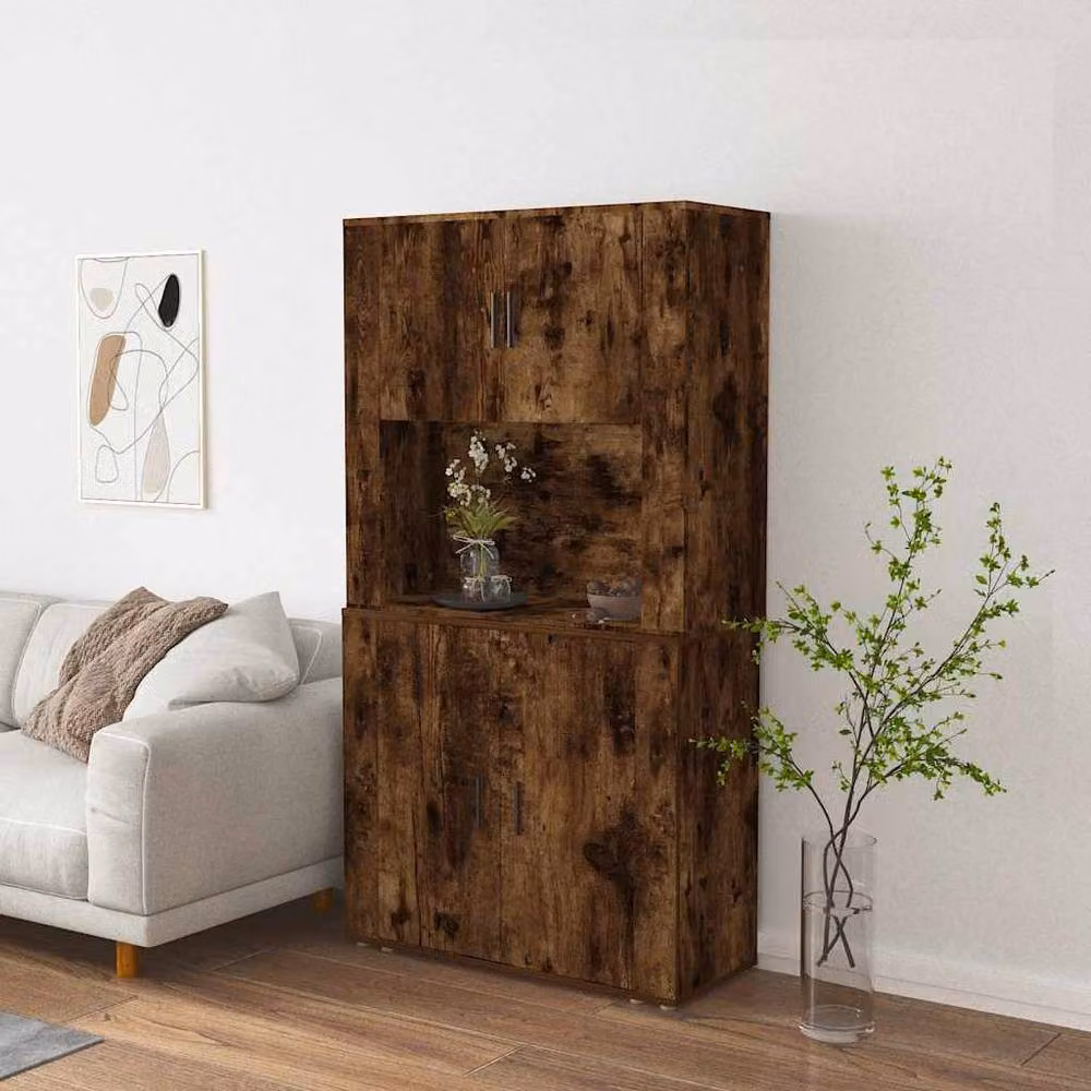 Berkfield Home Smoked Oak Highboard in Brown – 2