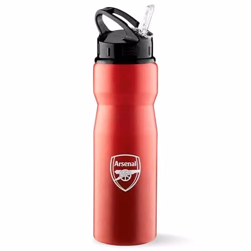 Hy-Pro International Arsenal F.C. Aluminium Sports Water Bottle with Straw, Red, 750ml – 1