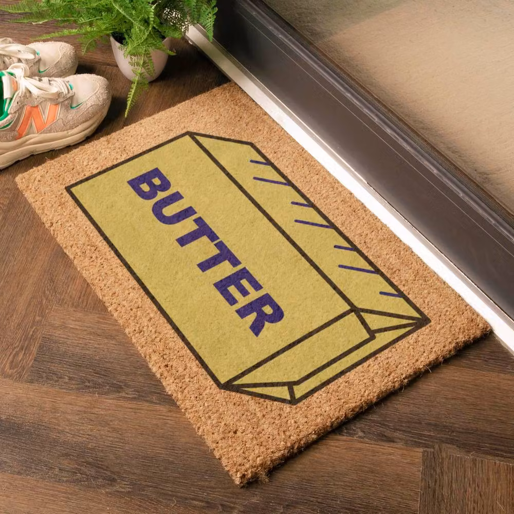 Artsy Mats Butter Block Coir Doormat in Brown, W/D: 60 x 40 cm – 2