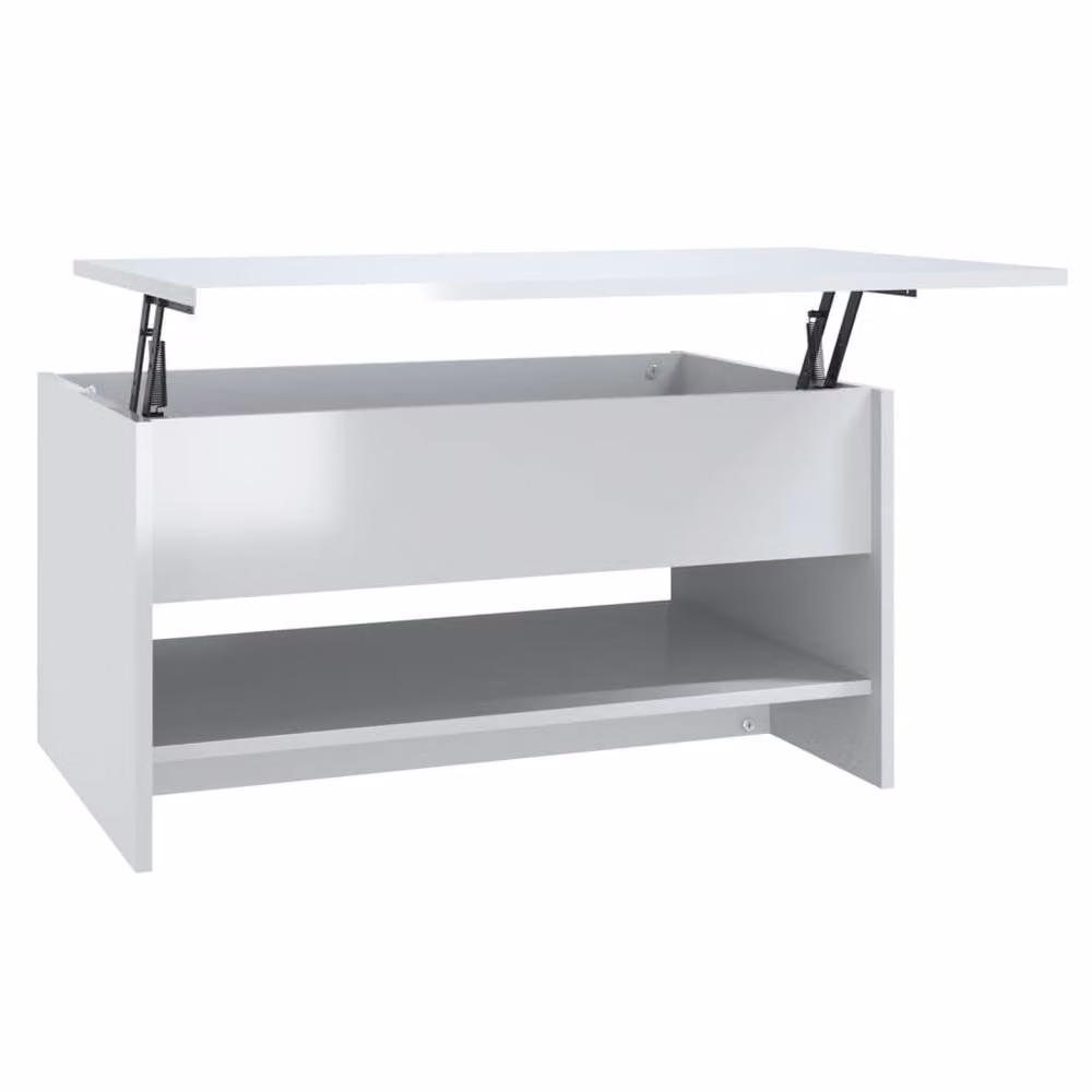 Berkfield Home High Gloss White Coffee Table with Lift Mechanism, W/D/H: 80 x 50 x 40 cm – 2