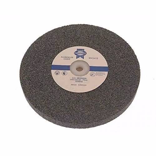Faithfull General Purpose Fine Alox Grinding Wheel, Grey, Diameter: 200 mm, Width: 20 mm – 1