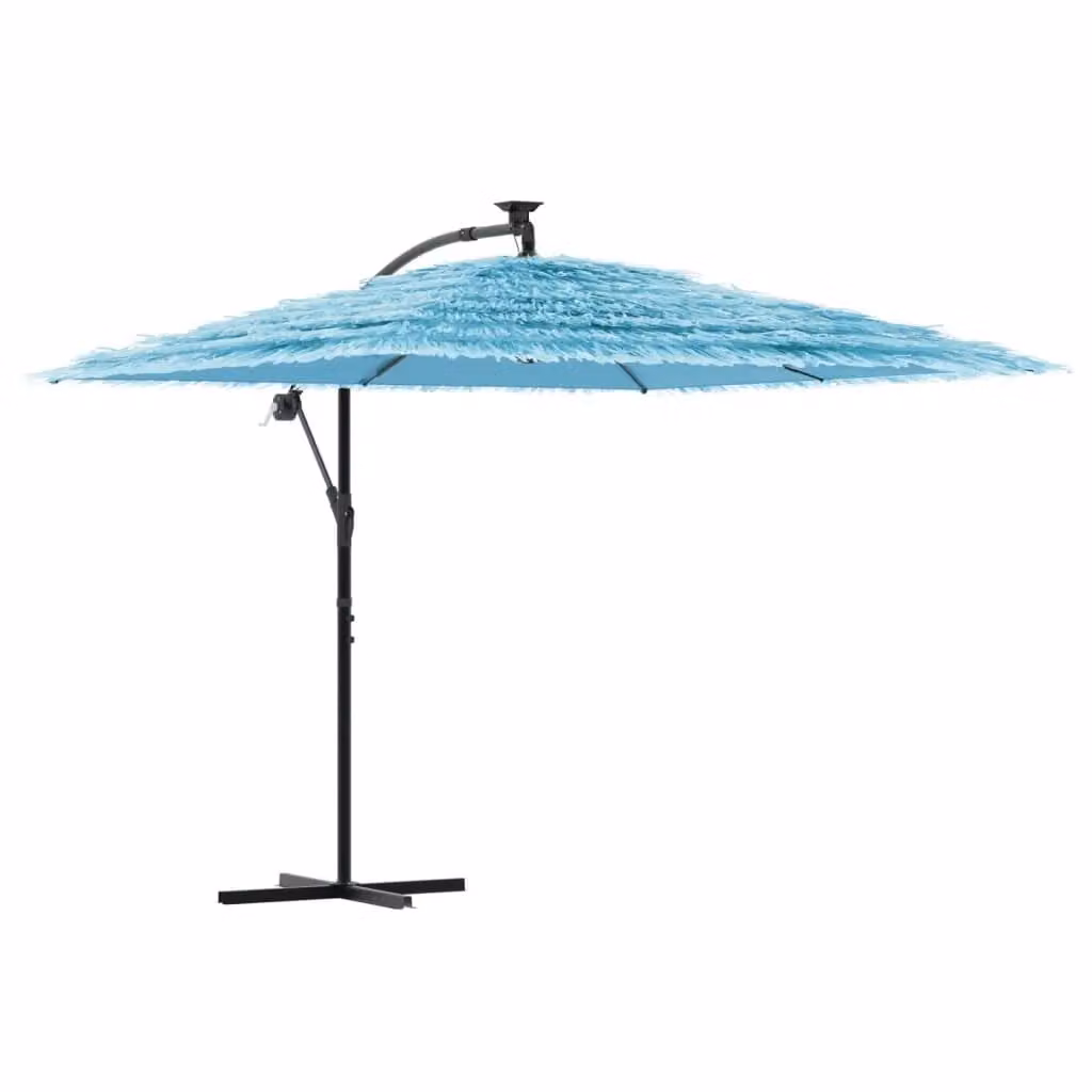 Berkfield Home Blue Garden Parasol with Steel Pole, W/D/H: 269 x 269 x 235 cm – 2