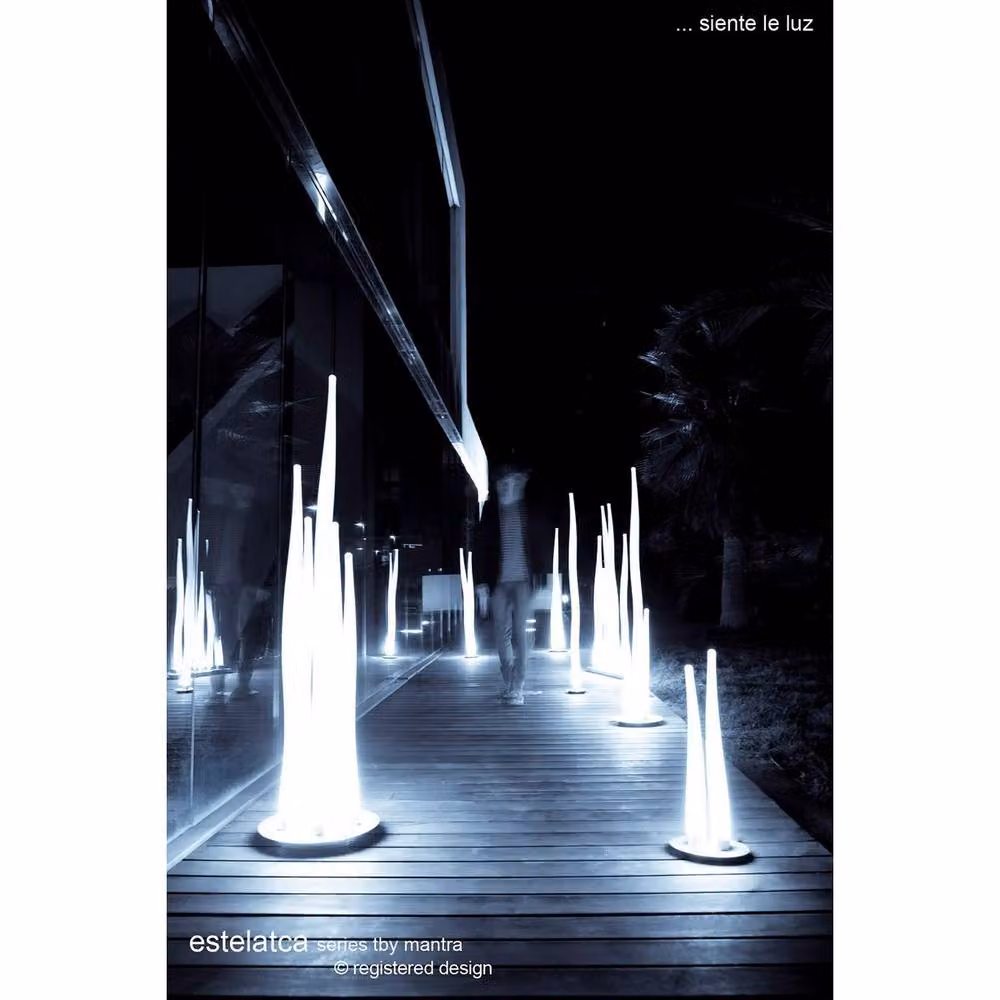 Netlighting Estalacta 6-Light GU10 Bar Floor Lamp in Silver and White, IP44 Rated for Indoor and Outdoor Use – 3