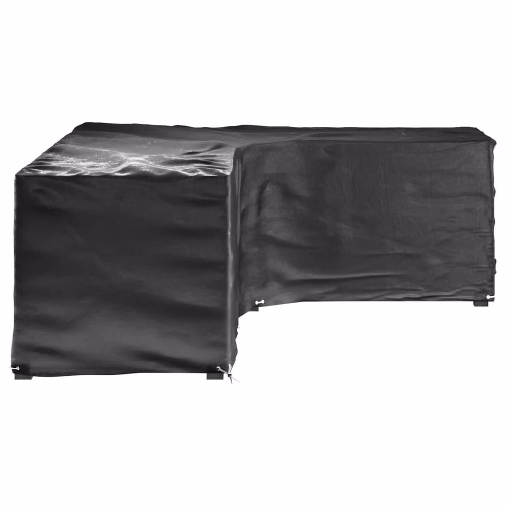 Berkfield Home L-Shaped Garden Furniture Covers, 2 Pack, Black, W/D/H: 260 x 210 x 80 cm – 3