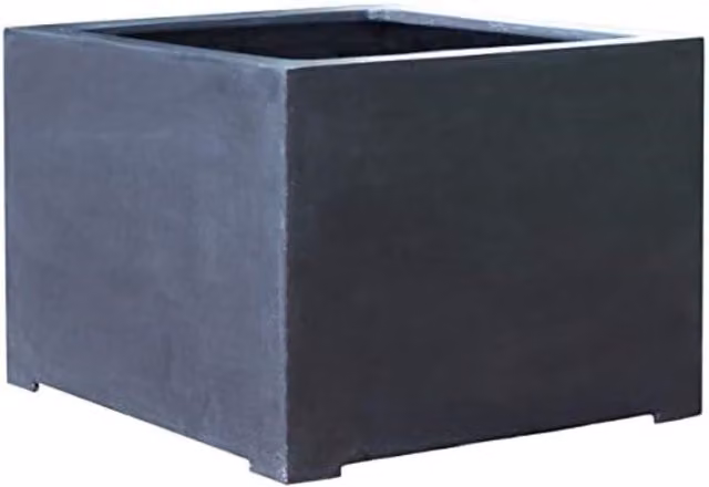 Primrose Black and Grey Polystone Rectangular Outdoor Planter Tub