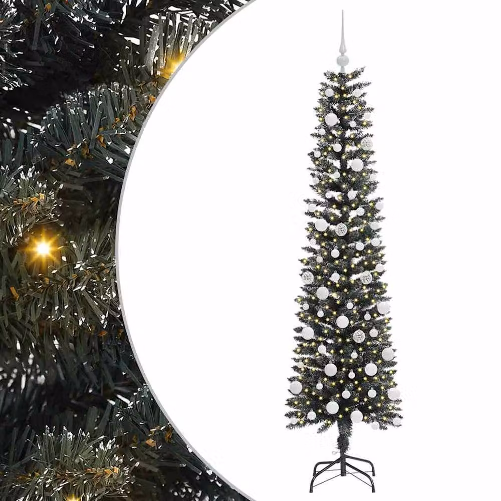 Berkfield Home Artificial Christmas Tree with Stand, Green, H 180 x W 50.5 x D 50.5 cm – 2