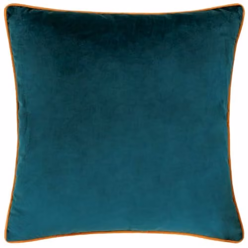 Riva Home Meridian Signature Collection Square Velvet Cushion in Turquoise Blue, 55 x 55 cm