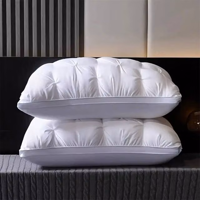 EONLION Pack of 2 Soft and Breathable White Polyester Single Pillows for Adults – 1