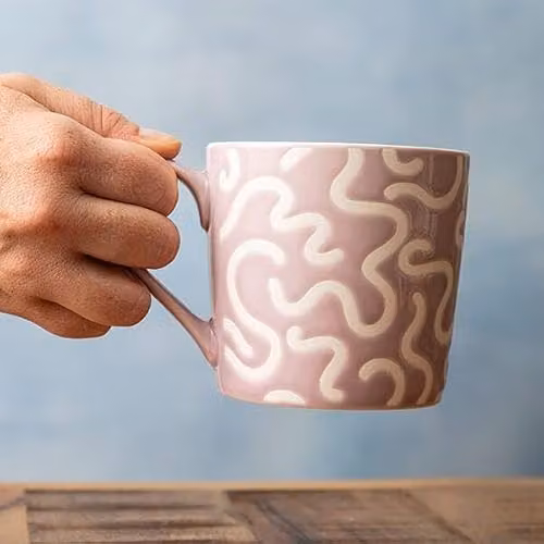 Mikasa Stoneware Mug in Pink, Purple and White, 360ml – 3