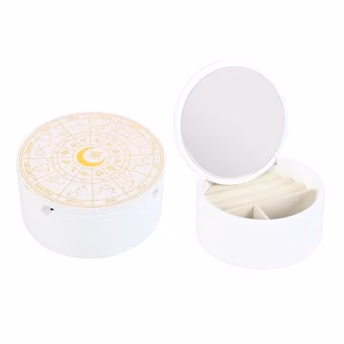 KDMD Astrology Wheel Jewellery Storage Box in White – 1