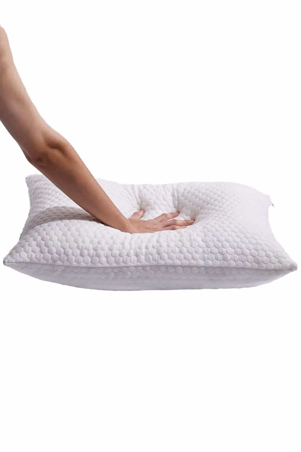Living and Home Medium Support Shredded Memory Foam Pillow with Removable Washable White Bamboo Fiber Cover, W: 48 cm, L: 66 cm – 2