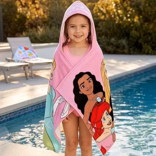 Disney Princess Hooded Wrap Towel for Women in Pink – 3