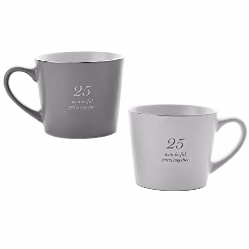 Widdop and Co Grey and White Stoneware Mug Set for Adults