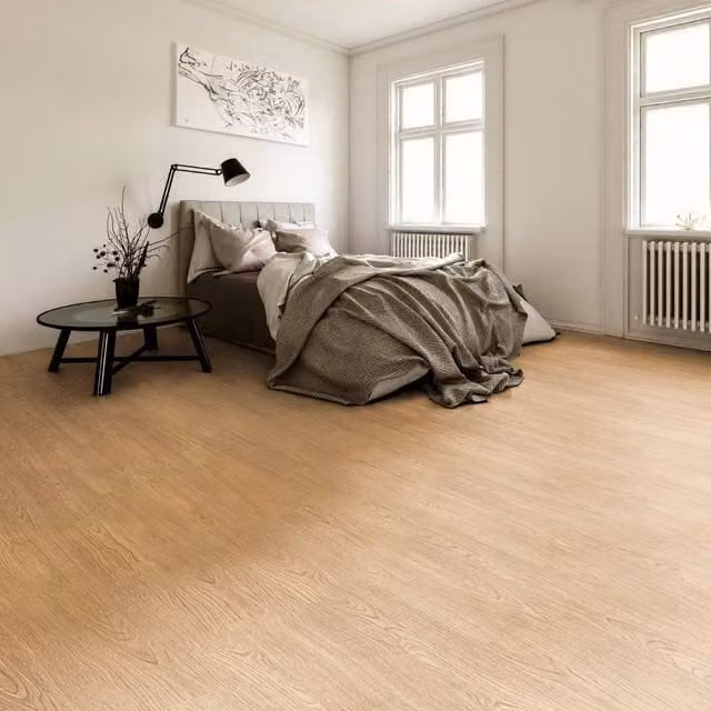 Luvanto Click Plus Wood Effect SPC Click Luxury Vinyl Tile in Beige, 5mm thickness
