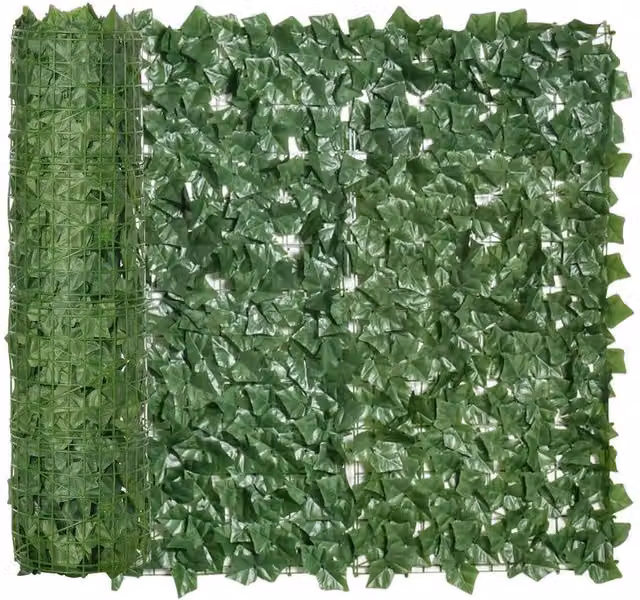 Kelvenix Artificial Leaf Hedge Panel Garden Fence in Green, 0.6m2