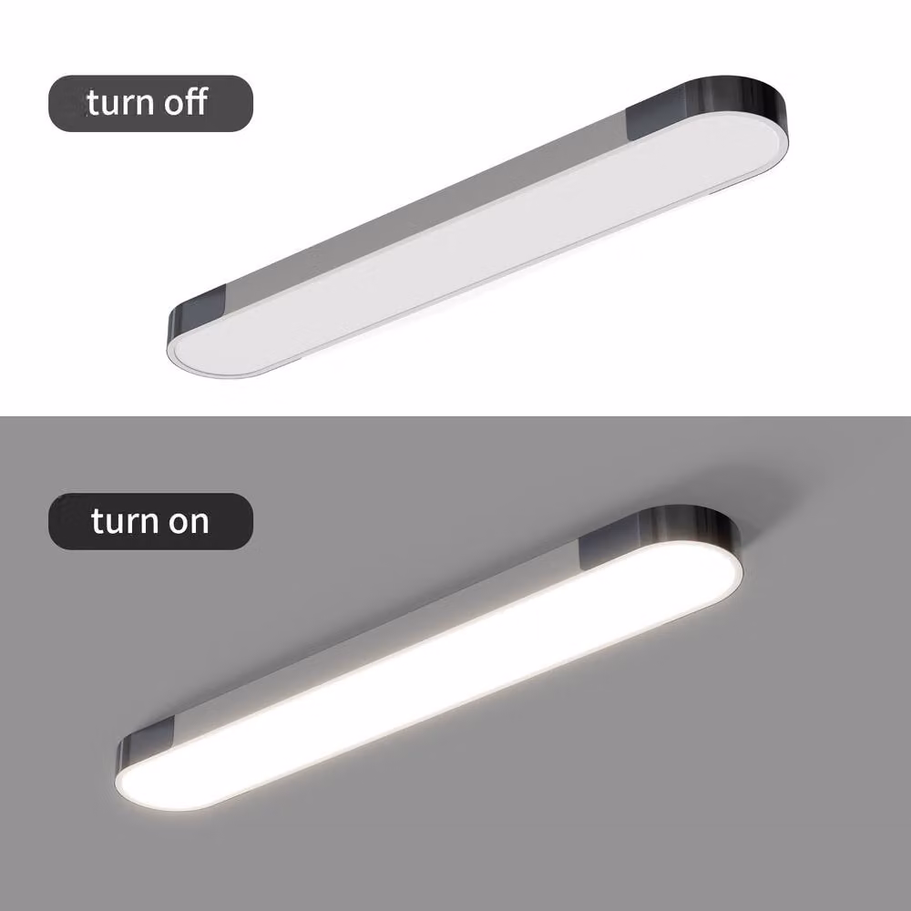 NIVOR 48W Linear LED Ceiling Light in Gold with Remote Control and Dimmable Acrylic Design – 2