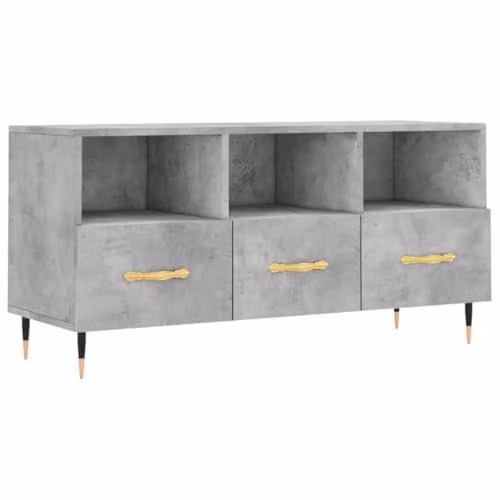 vidaXL Modern TV Cabinet in Grey, W/D/H: 102 x 36 x 50 cm