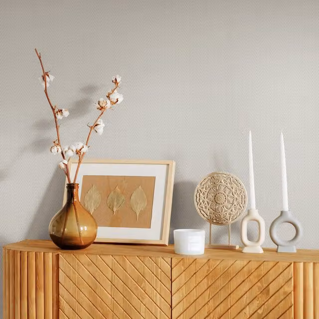 Erismann Grey Abstract Geometric Modern Pre-pasted Wallpaper Roll