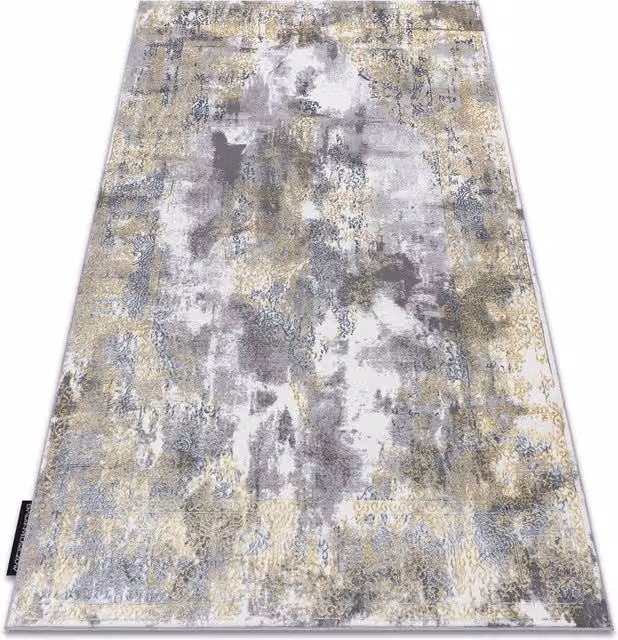 RugsX De Luxe Abstract Rectangular Rug in Yellow and Multicolour, W: 120 cm, D: 170 cm