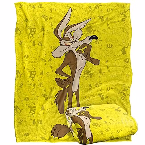 LOGOVISION Looney Tunes Super Soft Fleece Throw Blanket, Multicolour and White, W/D/H: 152 x 127 x 1 cm – 1