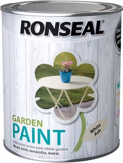 Ronseal Garden Paint in White Ash, 0.75 l