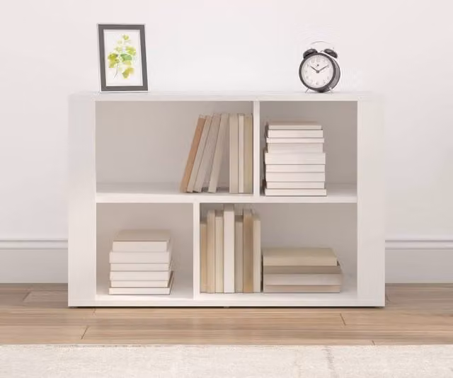 Berkfield Home White Sideboard in Engineered Wood W/D/H: 80 x 30 x 54 cm