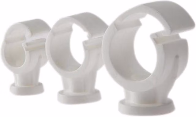 Forgefix Single Cliplock Pipe Clip, 28mm, White, 100 Pack