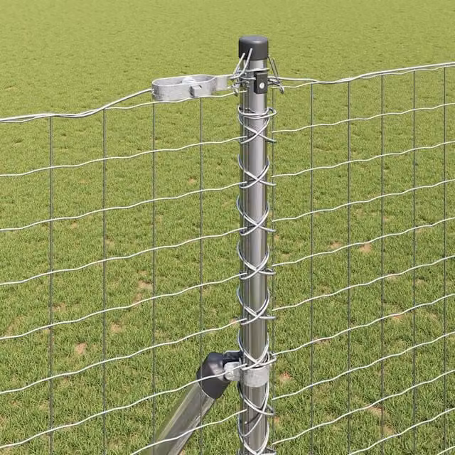 Berkfield Home 52 Pack Silver Galvanised Steel Round Fence Posts, Height: 210 cm, Diameter: 32 mm – 1