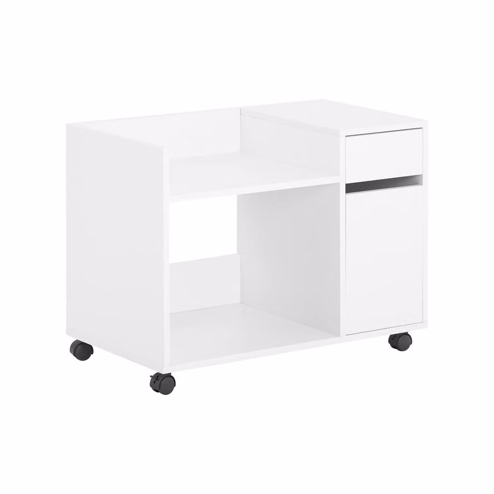 SoBuy Modern White Office Storage Cabinet with Hinged Doors and Internal Shelves – 2