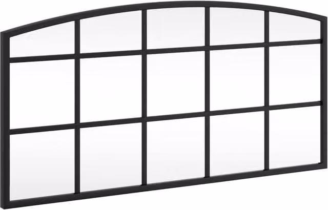 Berkfield Home Minimalist Black Rectangular Wall Mirror W: 60 cm, H: 30 cm