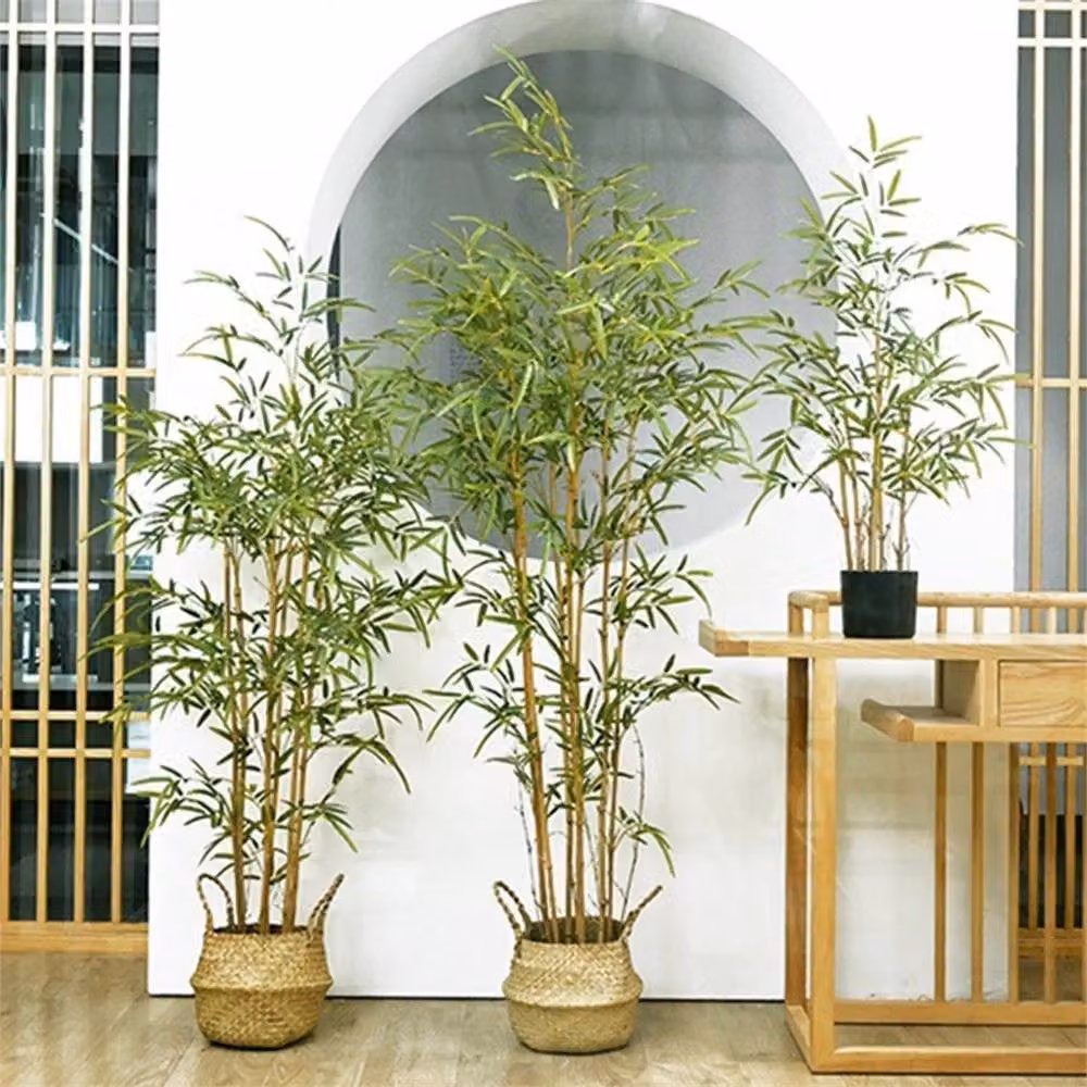 Ventryn Artificial Bamboo Bonsai Potted Tree in Green – 2